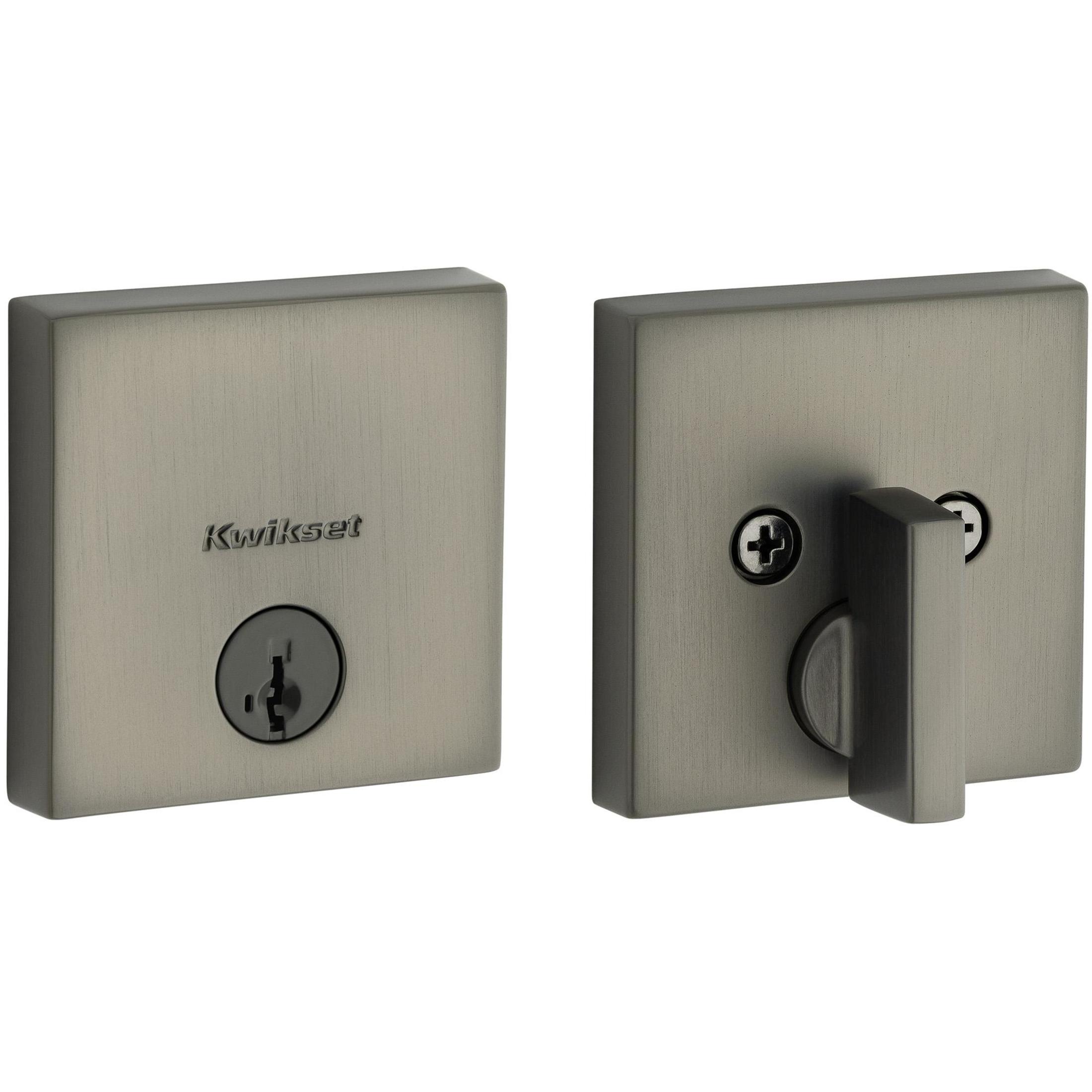 258 SQT 18G SMT 6AL STRKP K3 Downtown 1-Cyl Deadbolt - Gunmetal