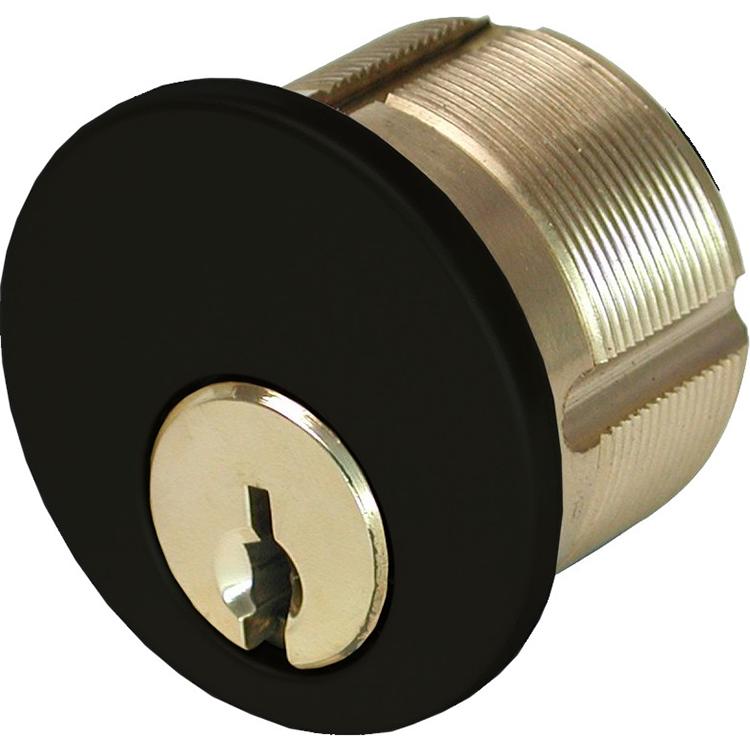 M118SC19ATA2 1-1/8" Mortise Cylinder SC K2 with AR/ST Cams - Black