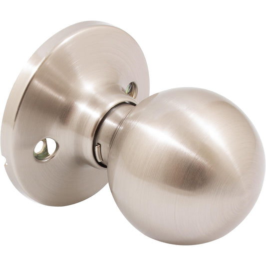 Stone Harbor Hardware Ball Door Knob, Dummy (Non-Turning) Latch, Satin Nickel