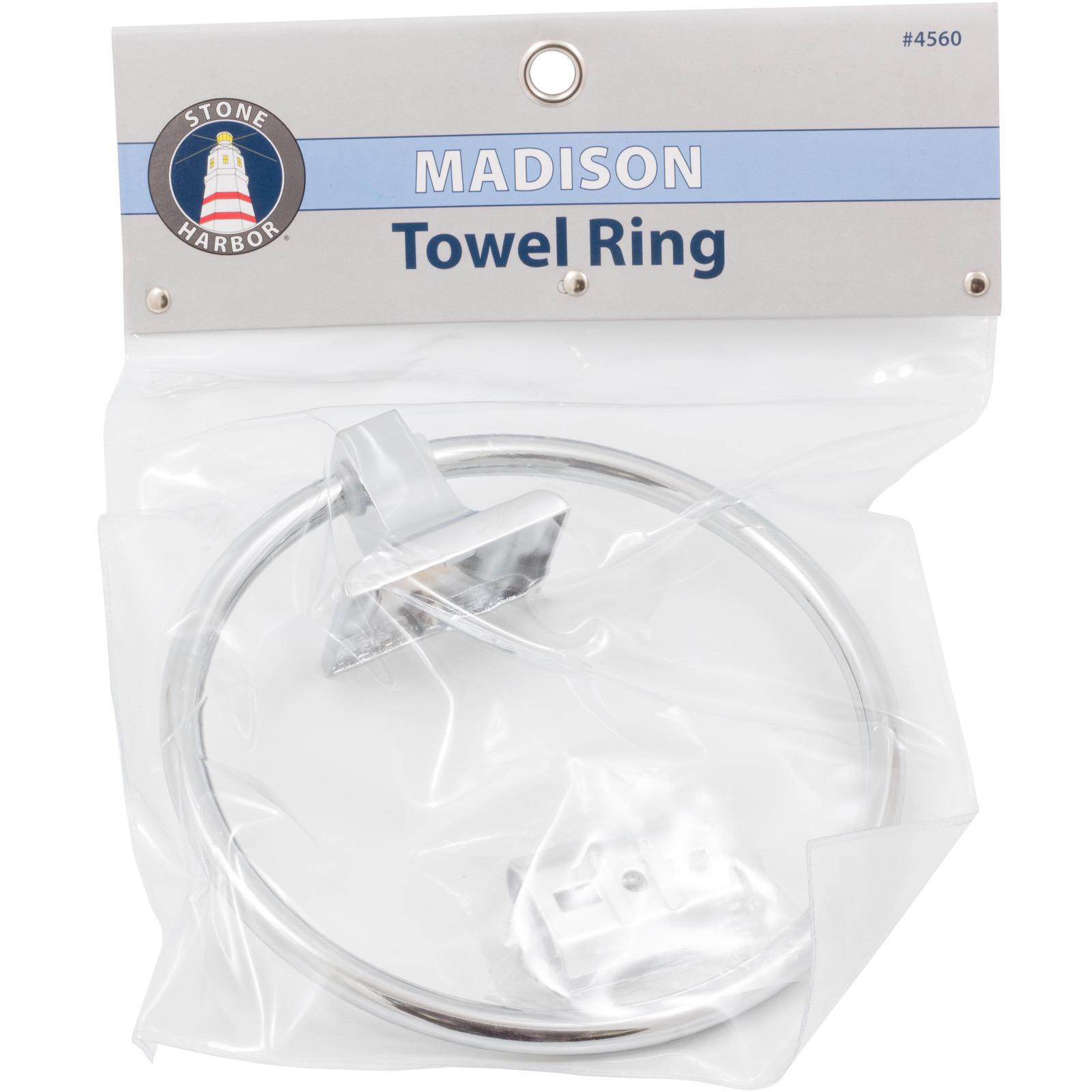 Stone Harbor Hardware Madison Towel Ring, Polished Chrome