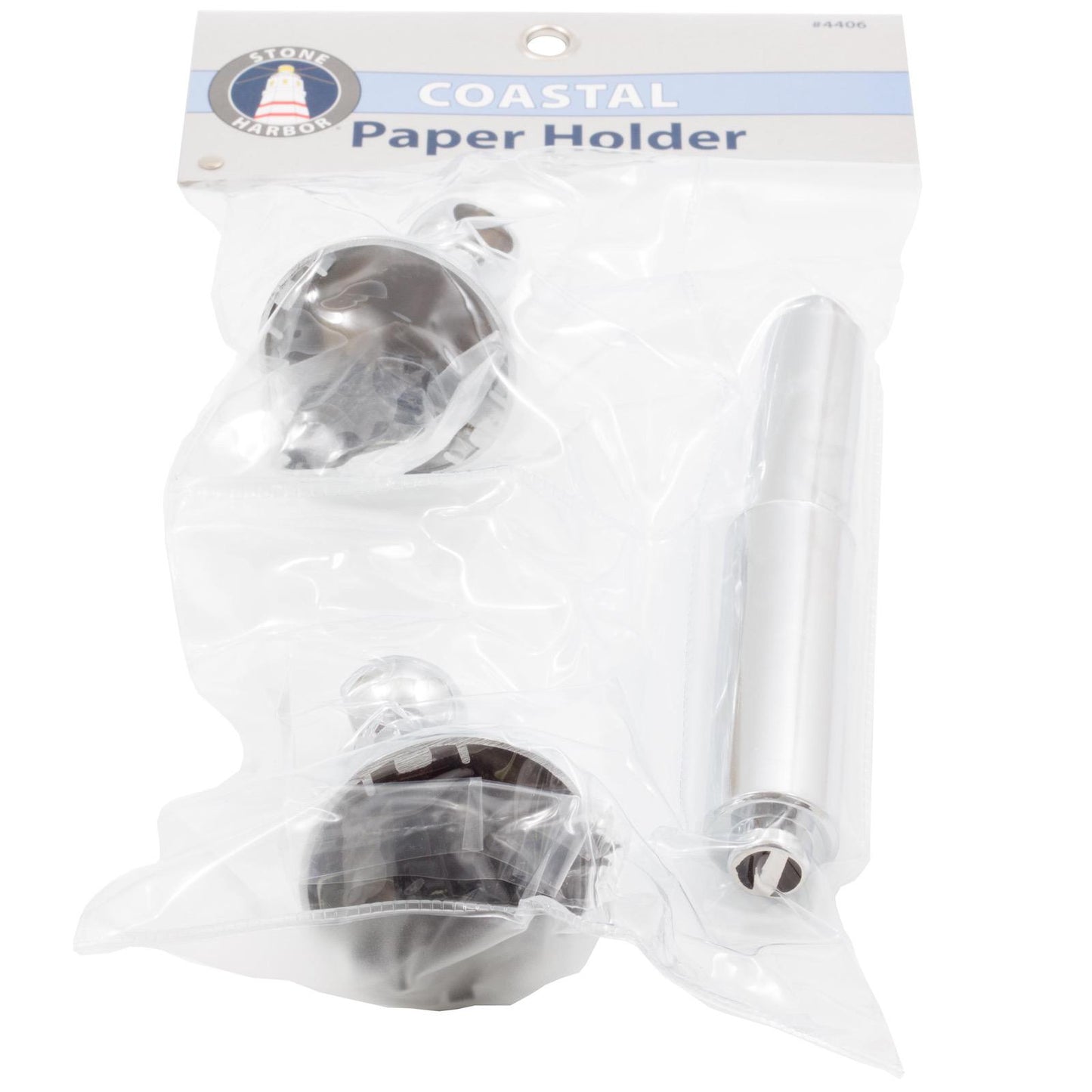 Stone Harbor Hardware Coastal Paper Holder, Polished Chrome