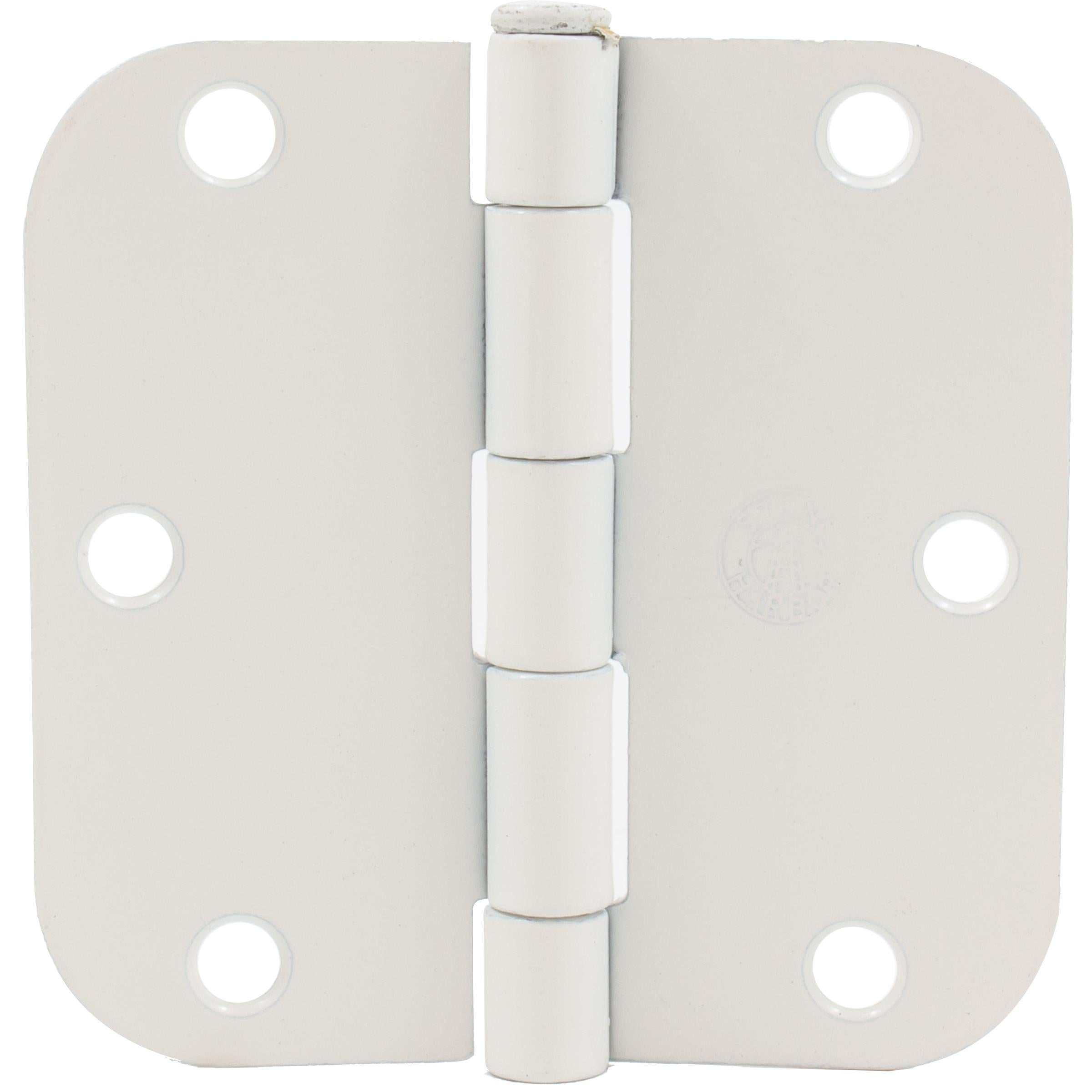Stone Harbor Hardware 3-1/2" Door Hinges, 5/8" Radius Corner, White, 2-Pack