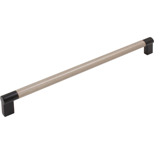 Stone Harbor Hardware Urban Cabinet Pull, 256 Millimeters, Satin Nickel with Matte Black Ends