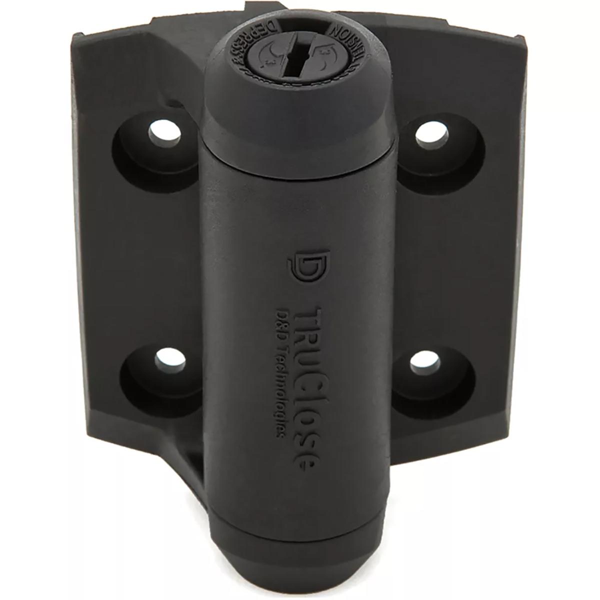 V6212 3-13/16" x 2-1/2" Tru-Close Narrow Spring Hinge for Metal Gates - Black