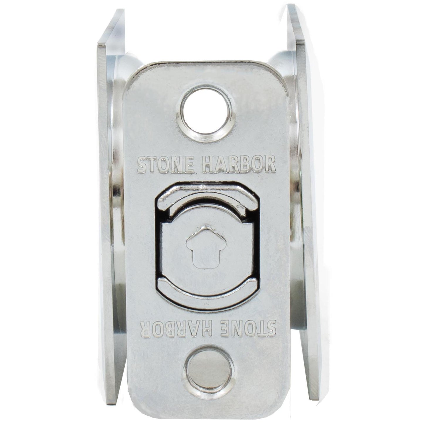 Stone Harbor Hardware Contemporary Square Pocket Door Lock, Passage Function, 2-3/8" Backset, Polished Chrome