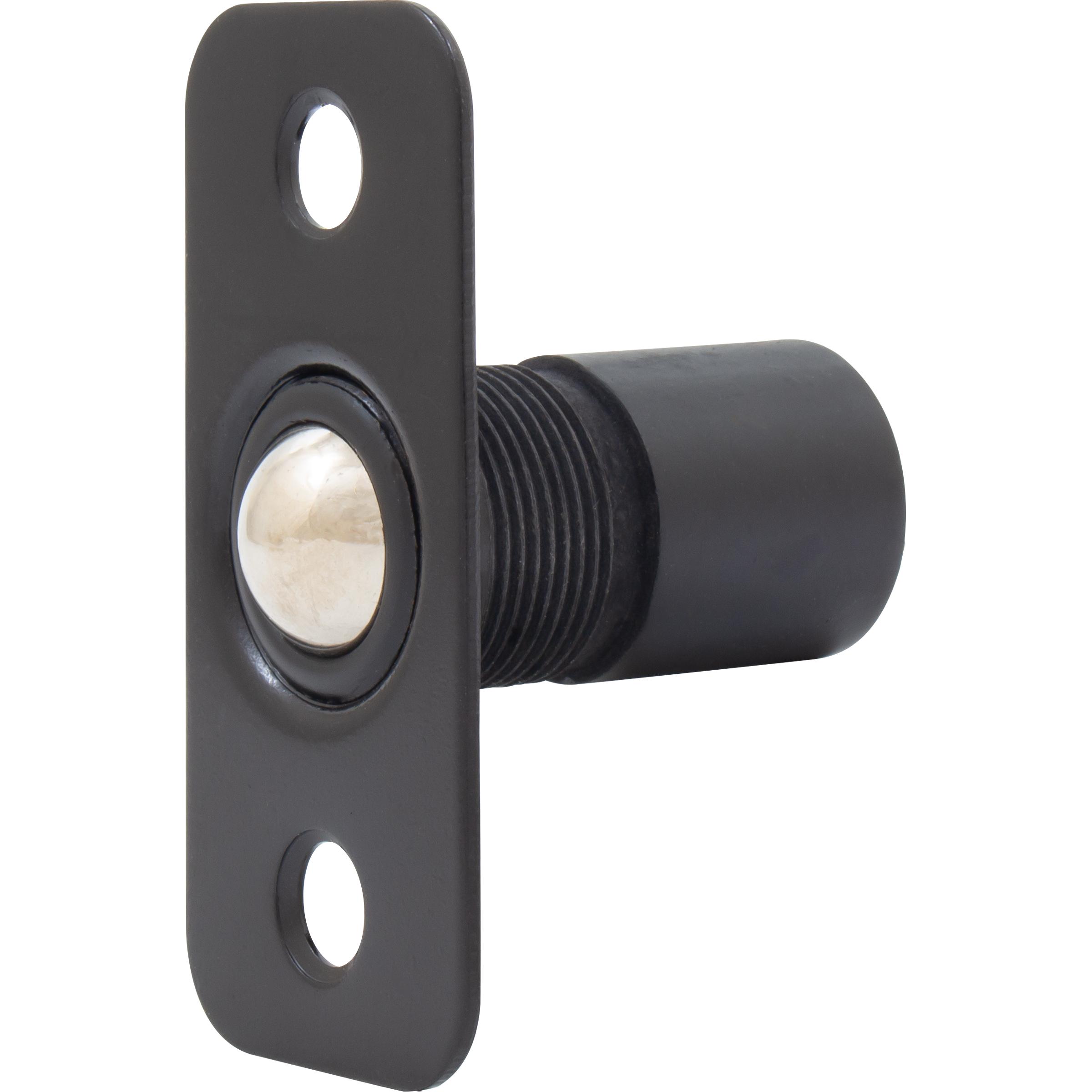 Stone Harbor Hardware Round Corner Dual Adjust Ball Catch, Matte Black