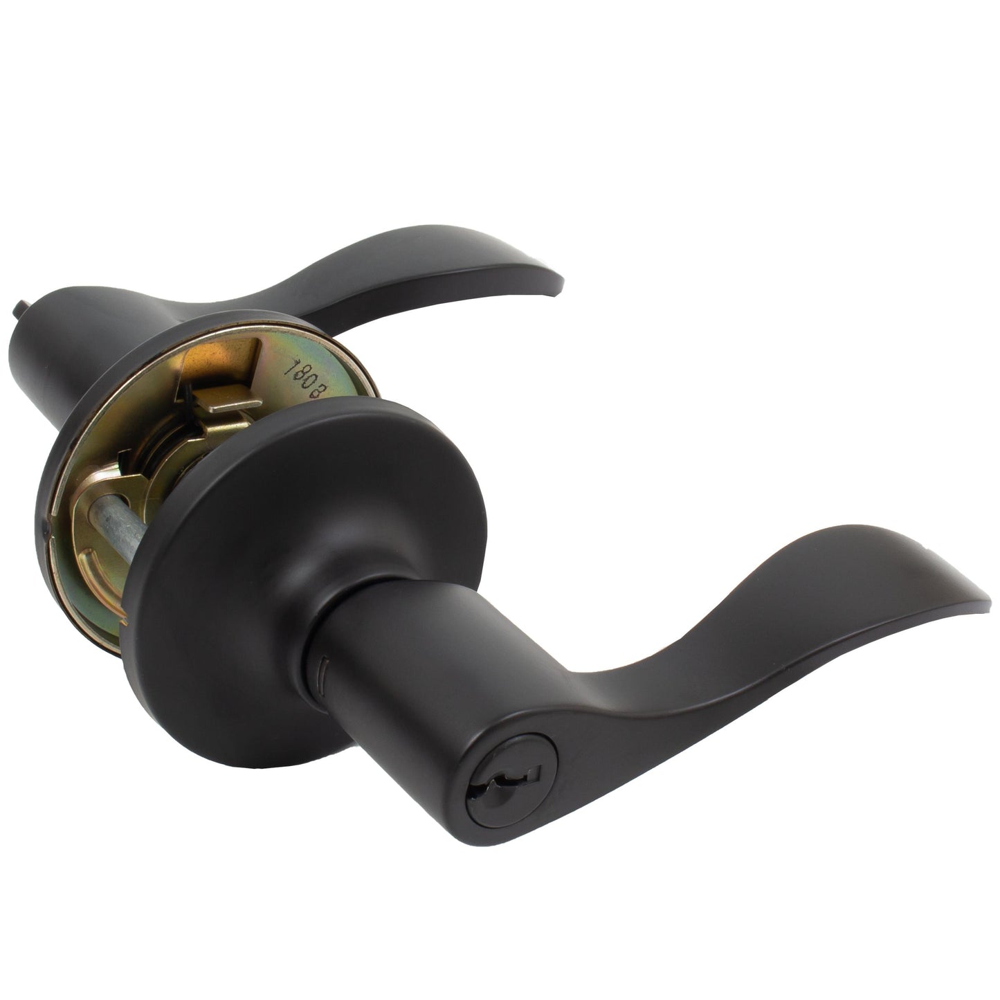 Stone Harbor Hardware Beaverton Door Lever, Entry Latch, SC Keyway, Matte Black