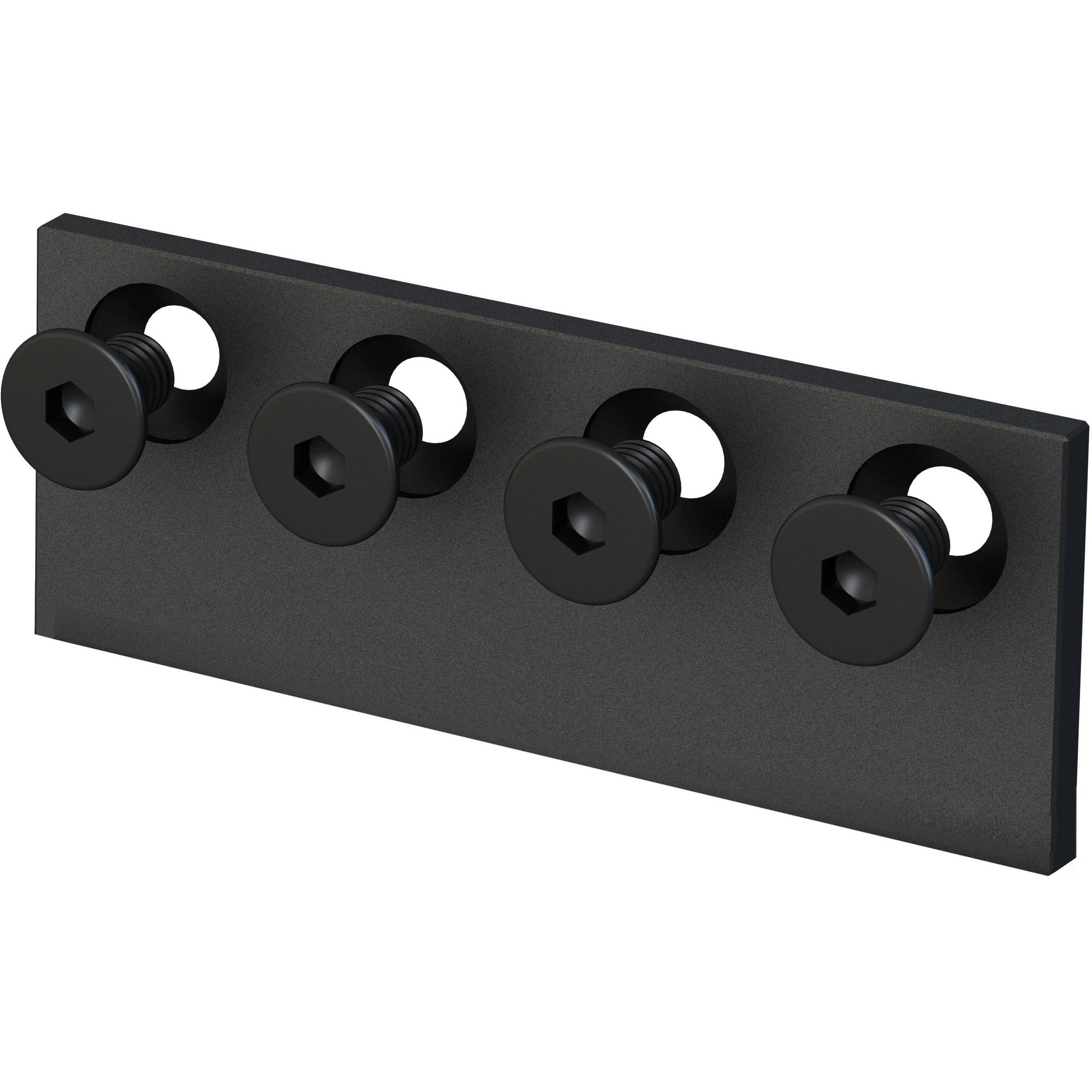 Stone Harbor Hardware Flat Track Connector for Track Extension, Matte Black