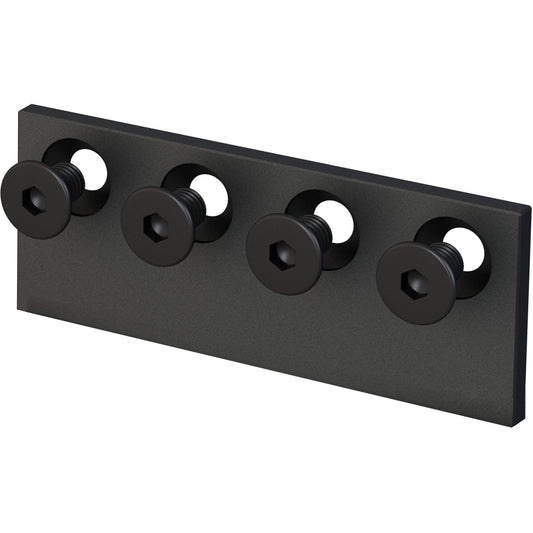 Stone Harbor Hardware Flat Track Connector for Track Extension, Matte Black