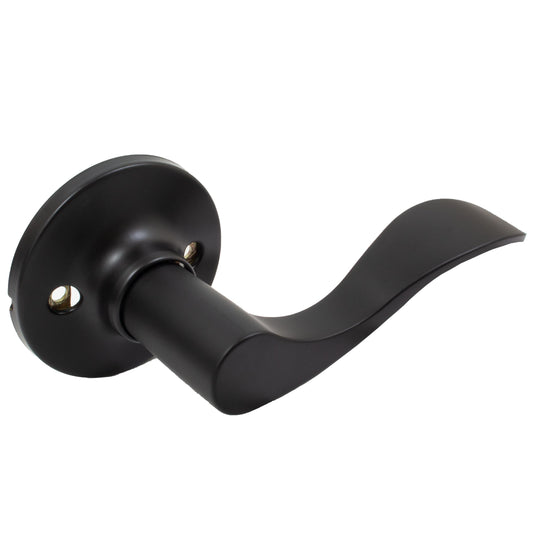 Stone Harbor Hardware Beaverton Door Lever, Dummy (Non-Turning) Latch, Right-Handed, Matte Black