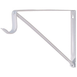 Stone Harbor Hardware Heavy-Duty Shelf Bracket with 2-1/2" Drop, White