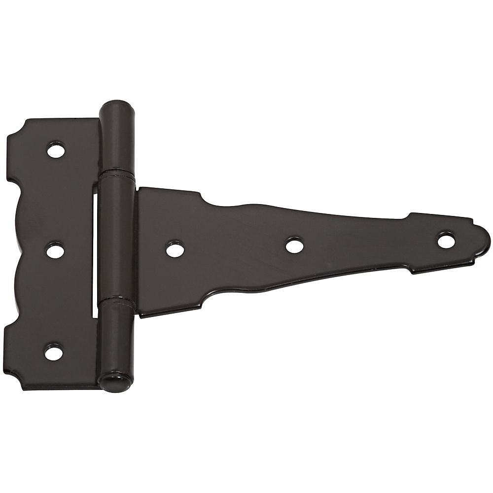 V841 4" Ornamental T-Hinge 2/pk - Black