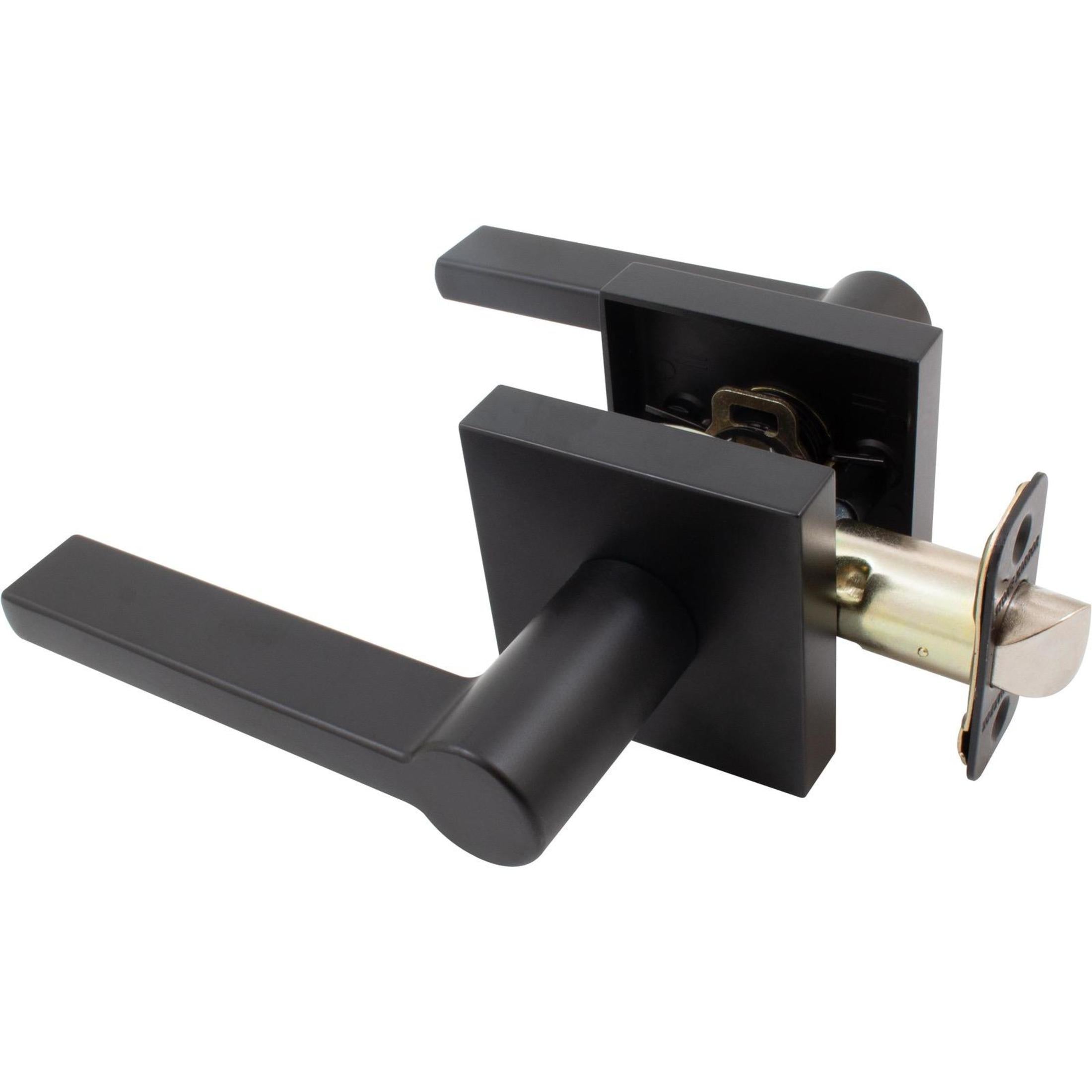 Vienna Door Lever with Square Rosette, Passage (Hall/Closet) Function