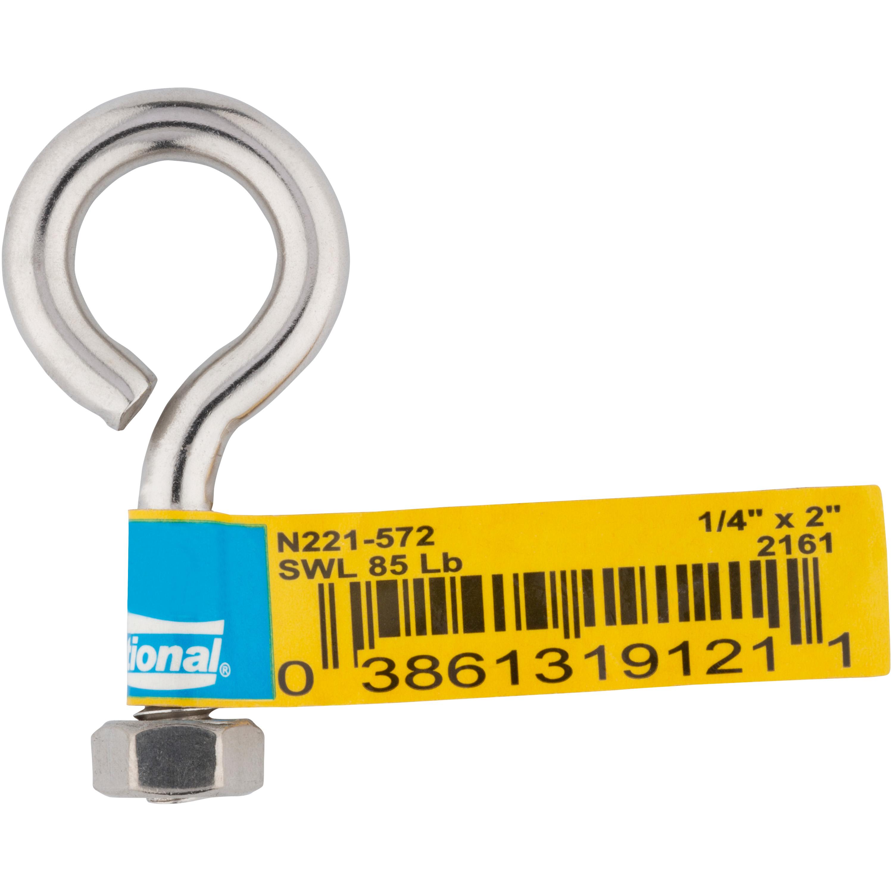 2161BC 1/4" x 2" Eye Bolt - Stainless Steel