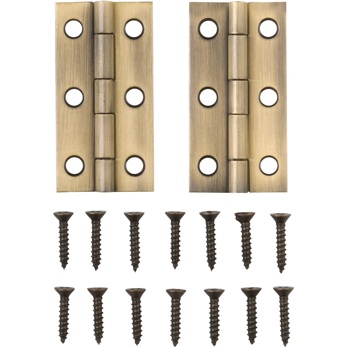 National Hardware - V1800 2" x 1" Hinge 2/pk - Antique Brass