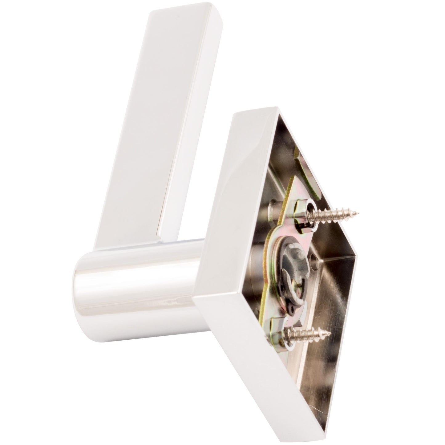 Stone Harbor Hardware Vienna Door Lever with Square Rosette, Dummy (Non-Turning) Latch, Polished Chrome