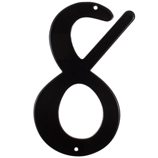 Stone Harbor Hardware Smooth House Number, #8, 4 Inches, Matte Black