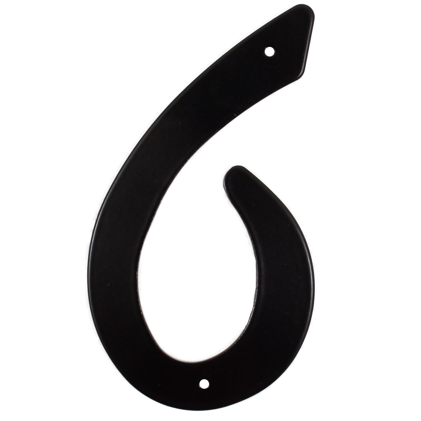 Stone Harbor Hardware Smooth House Number, #6, 4 Inches, Matte Black