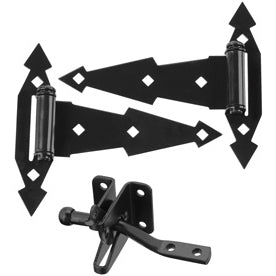 DPV845 Gate Kit 2 Hinges and 1 Latch - Black