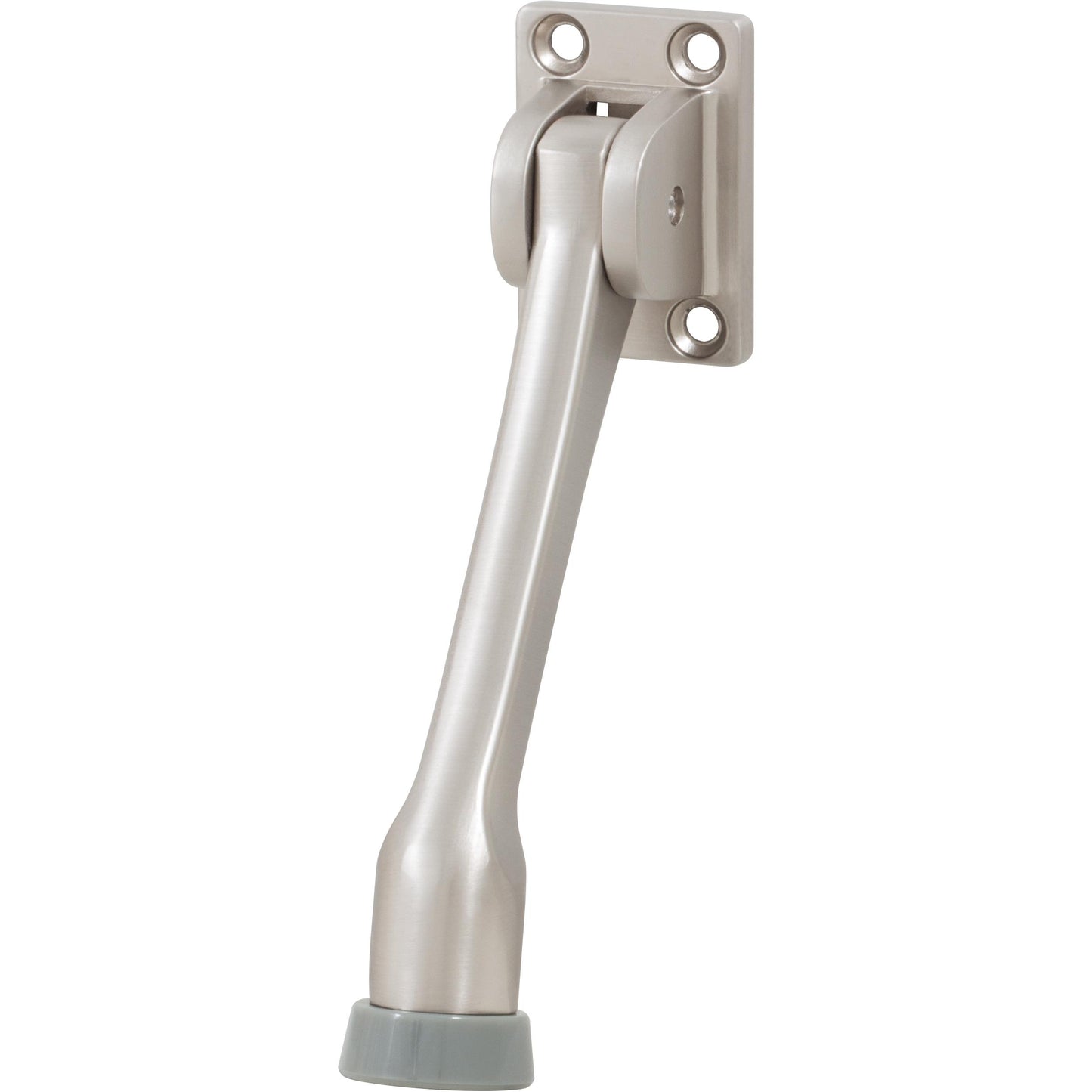 Stone Harbor Hardware Heavy-Duty Kick-Down Holder with 4 Screws, 5 Inches, Satin Nickel