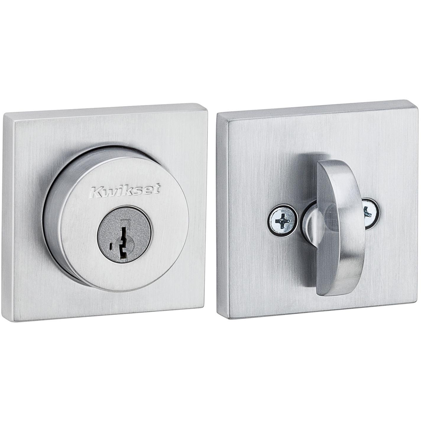 158 SQT 26D SMT 6AL STRKP K3 Halifax 1-Cyl Deadbolt - Satin Chrome