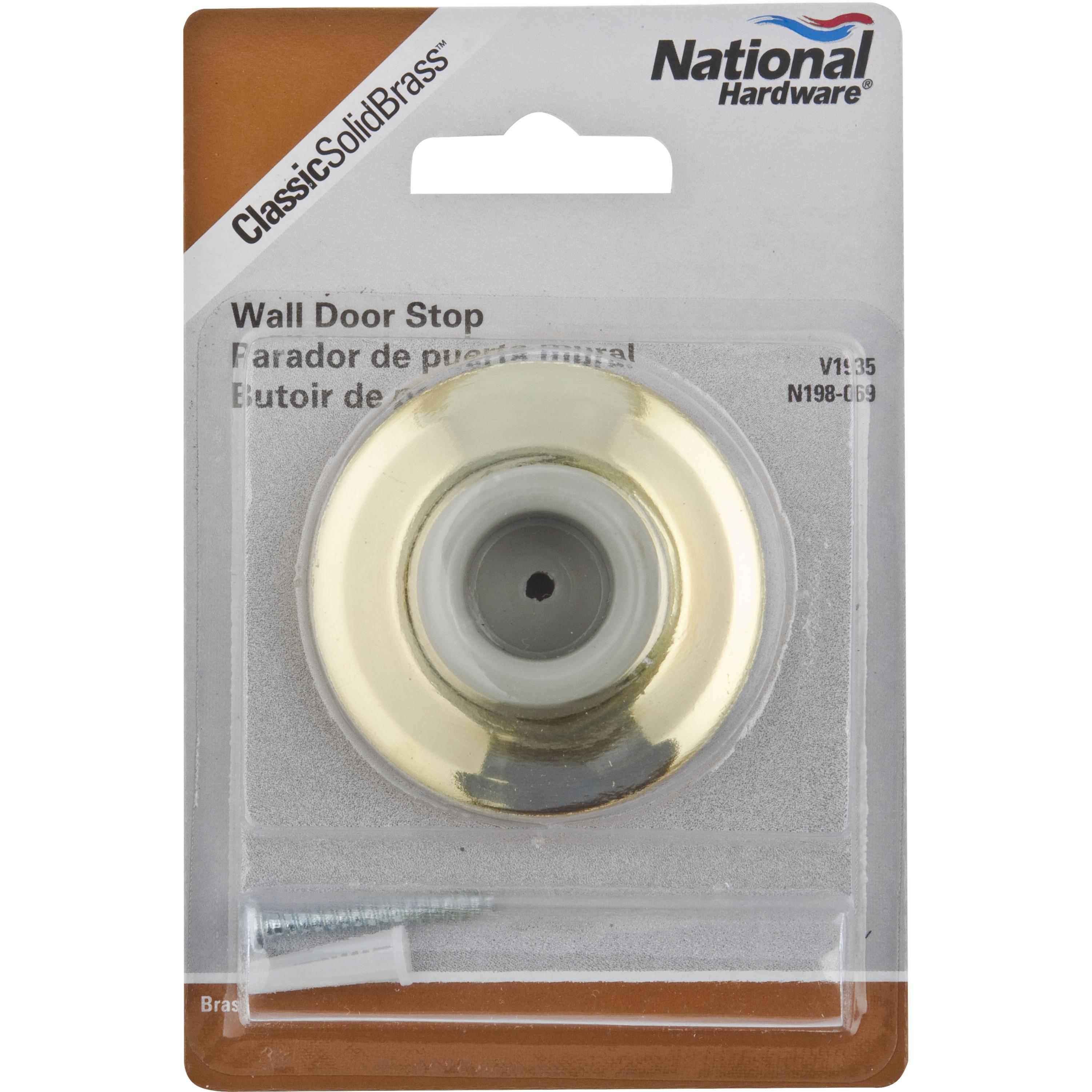 National Hardware - V1935 Wall Door Stop - Polished Brass