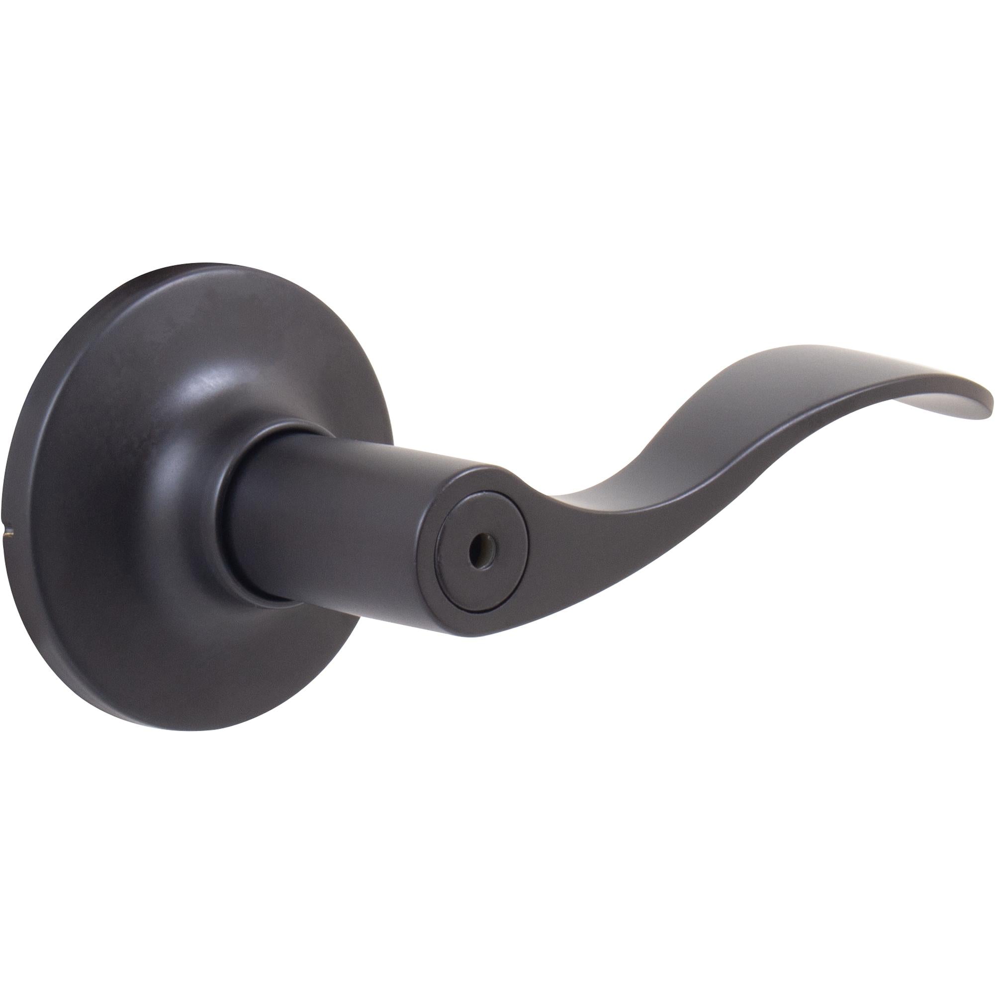 Stone Harbor Hardware Beaverton Door Lever, Privacy (Hall/Closet) Latch, Matte Black