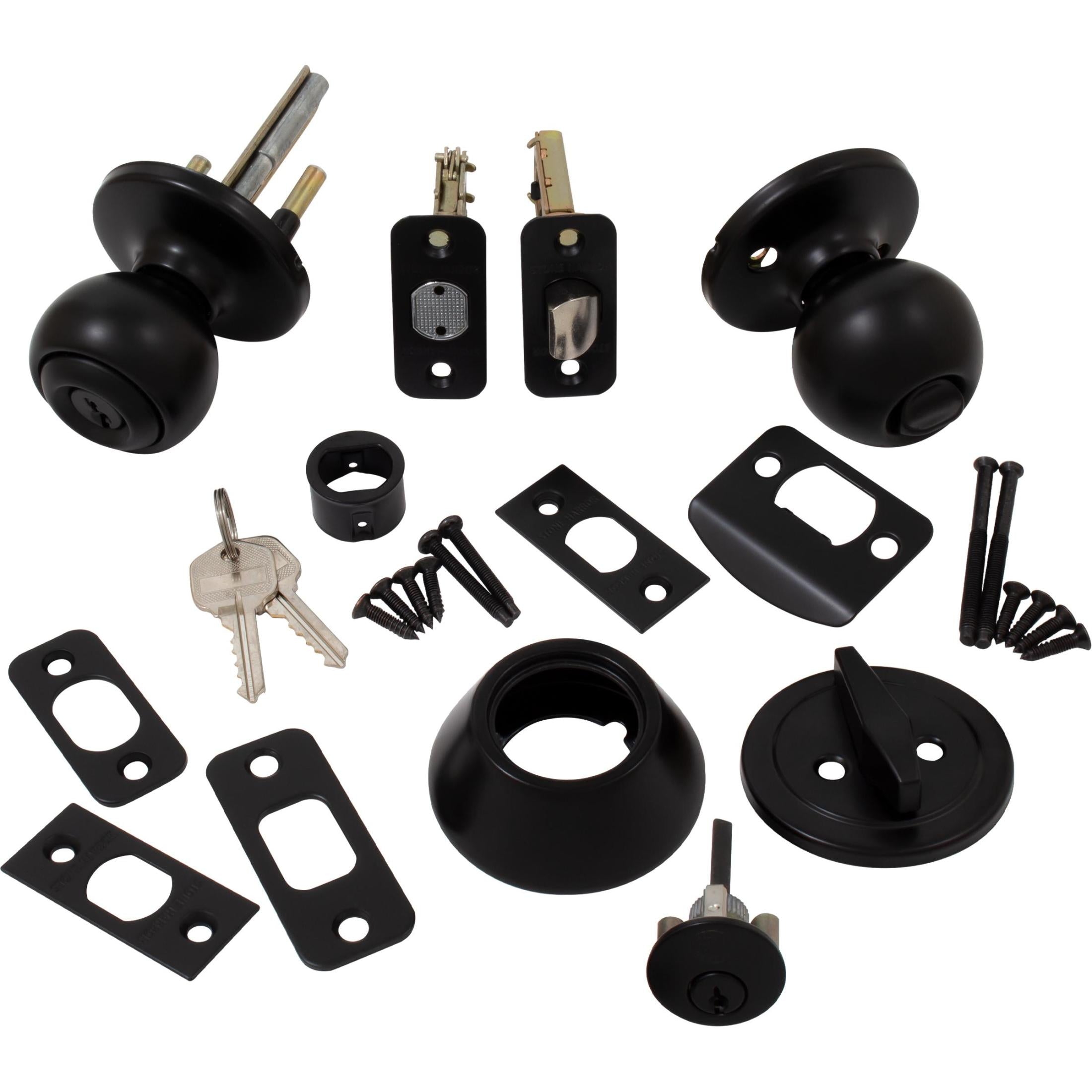 Ball Door Knob Entry /  Deadbolt Combo Pack