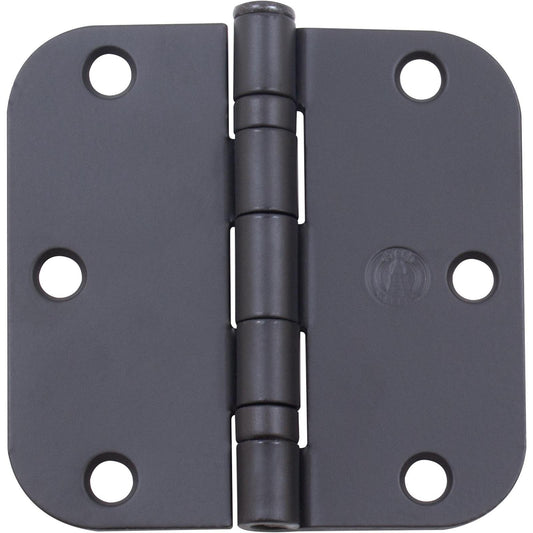 Stone Harbor Hardware Ball Bearing Hinge, 3-1/2 Inches, 5/8" Radius Corner, Bulk Pack (100 Each), Matte Black
