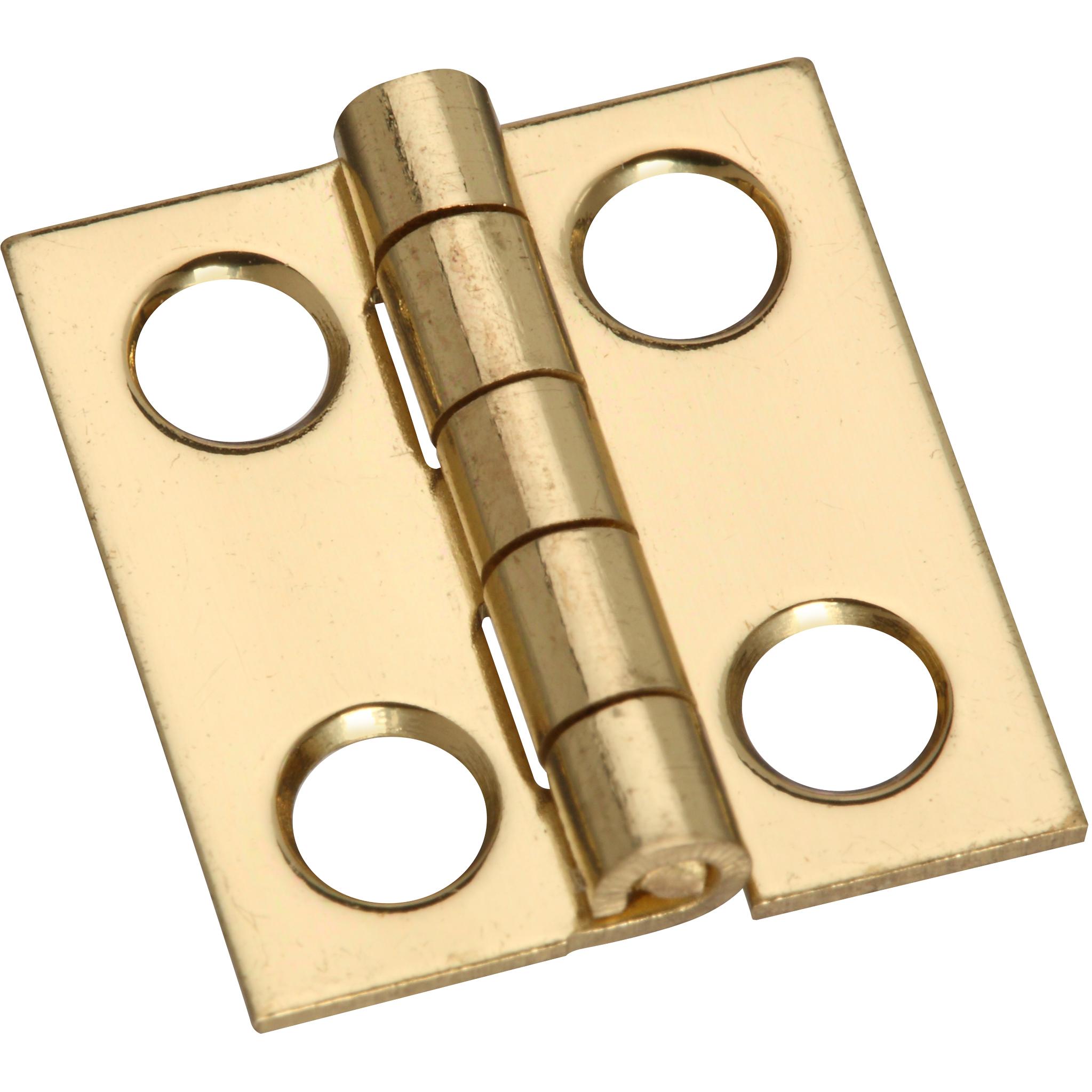 V1801 3/4" x 11/16" Hinge 4/pk - Polished Brass