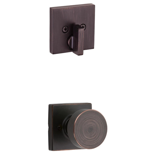 Pismo Knob with Square Trim - 971 Series Handleset Trim - Interior Only