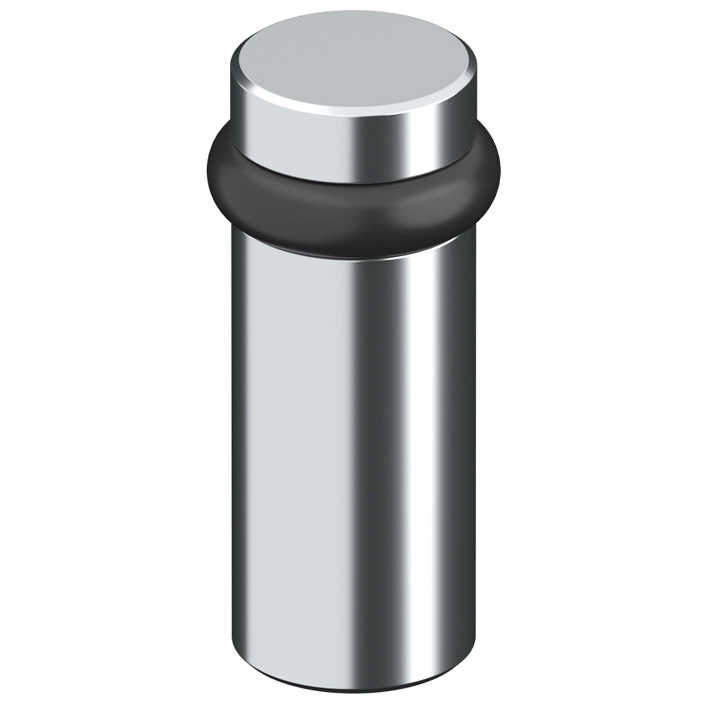 DELTANA Round Universal Floor Bumper 3", Solid Brass (Polished Chrome)