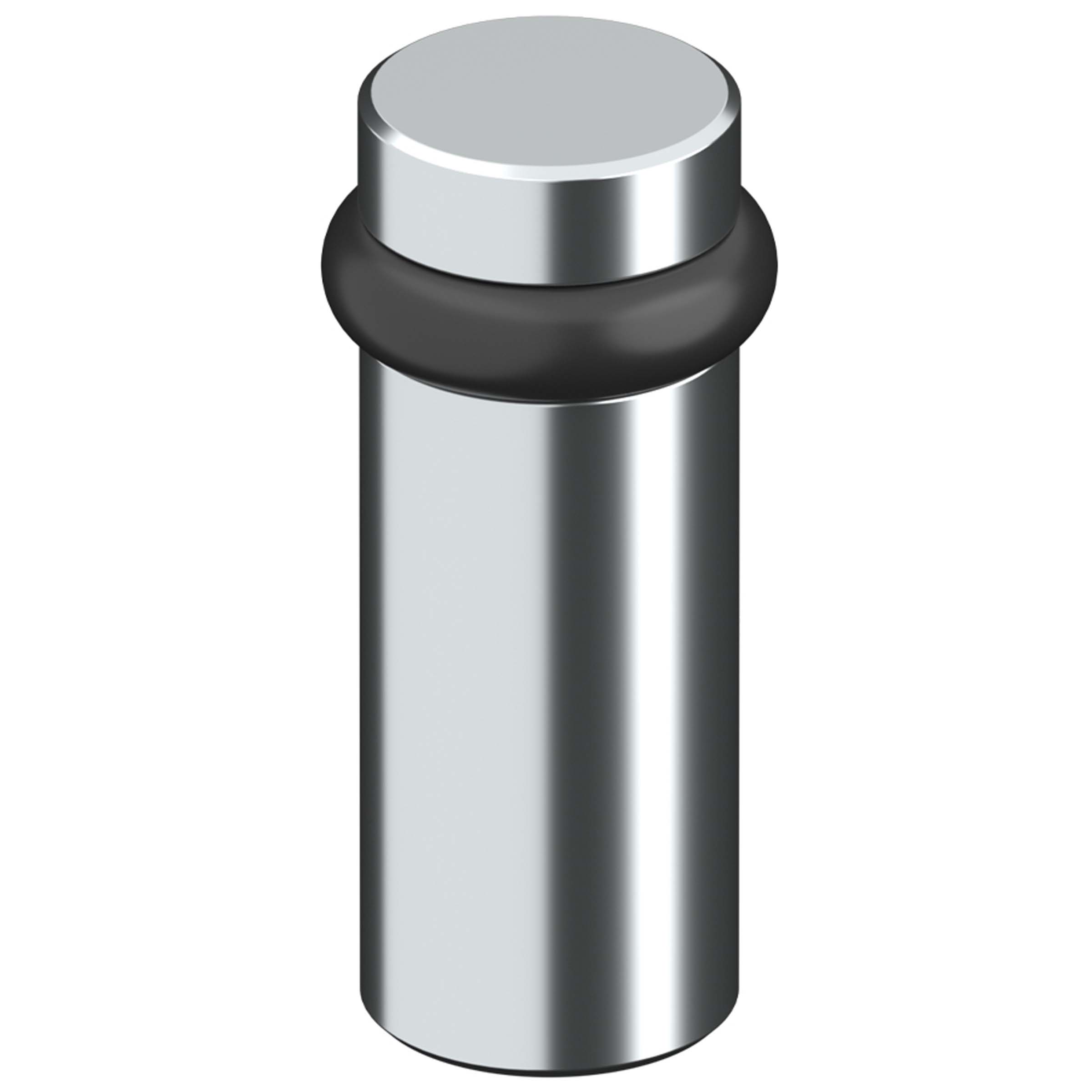 DELTANA Round Universal Floor Bumper 3", Solid Brass (Polished Chrome)