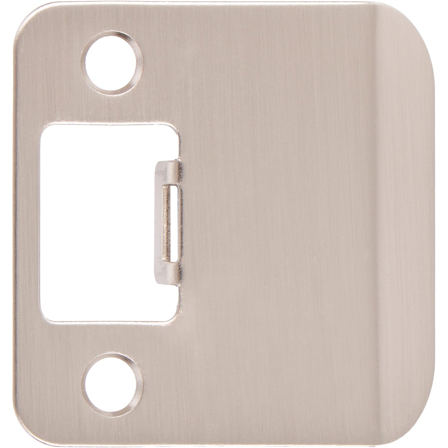 Stone Harbor Hardware Round Corner Extended Lip Strike, 2-1/4" x 1-3/4", (2-1/4" Overall Length), Satin Nickel