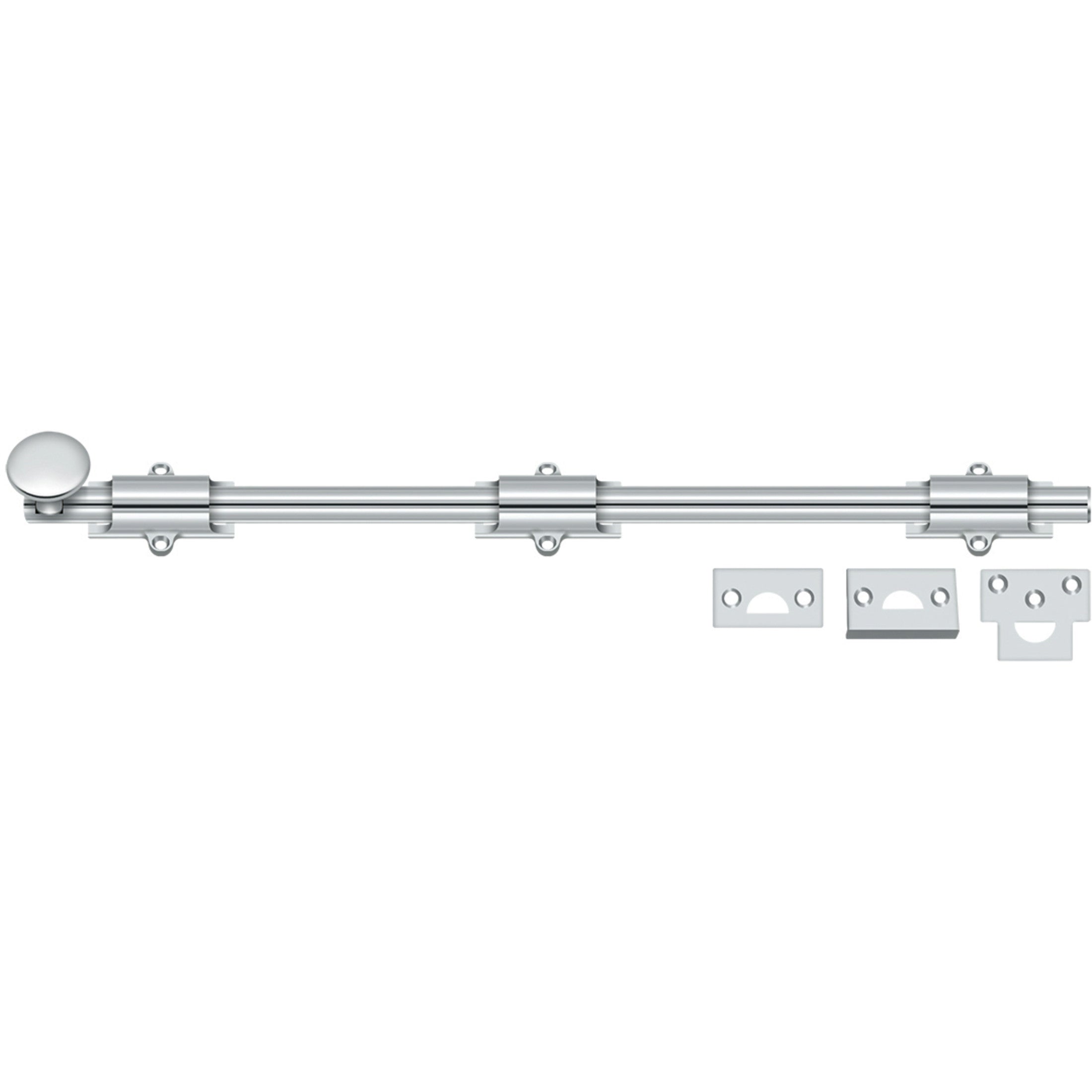 18SB26 18" Surface Bolt - Polished Chrome