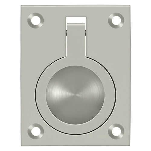 FRP25U15 2-1/2" x 1-7/8" Flush Ring Pull - Satin Nickel