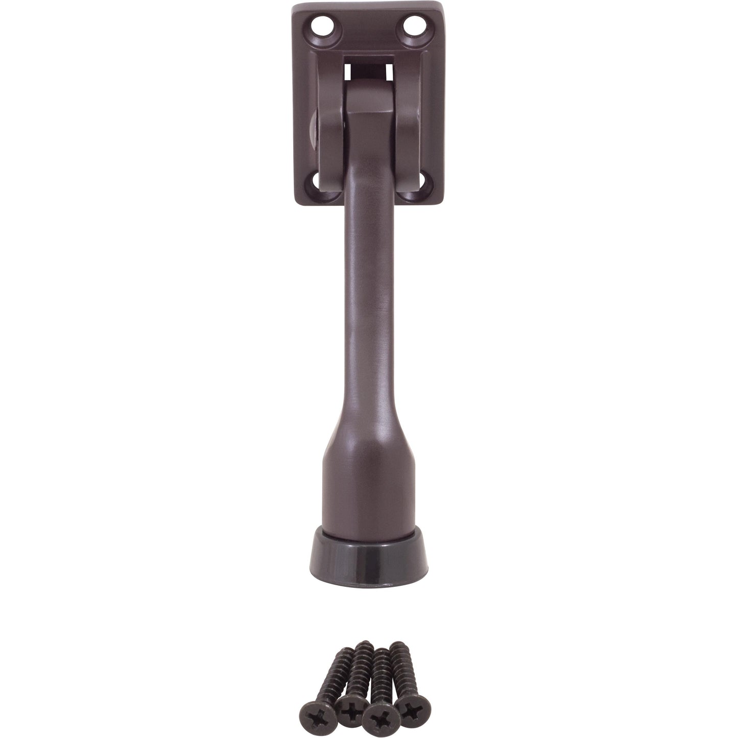 Stone Harbor Hardware Heavy-Duty Kick-Down Holder with 4 Screws, 4 Inches, Oil-Rubbed Bronze