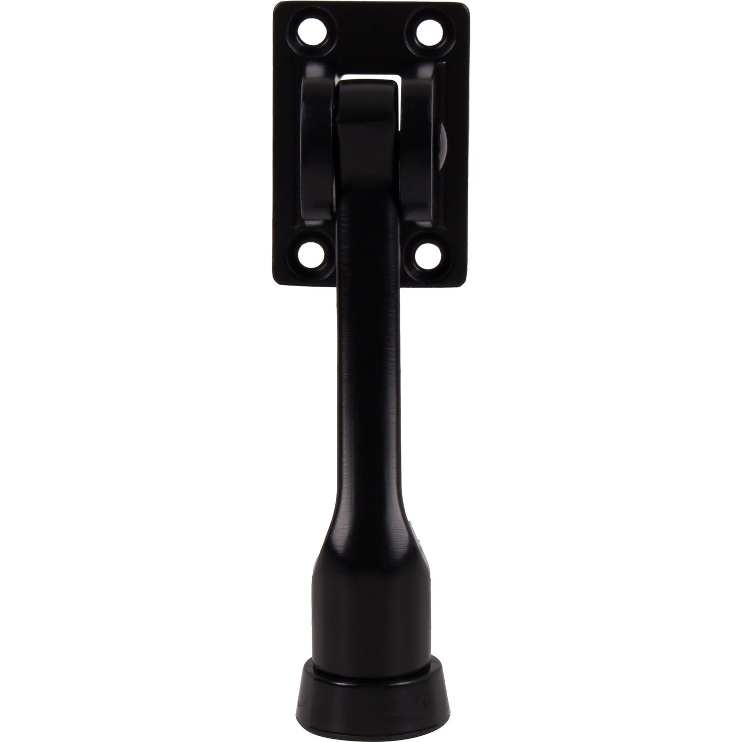 Stone Harbor Hardware Heavy-Duty Kick-Down Holder with 4 Screws, 4 Inches, Matte Black
