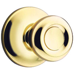 Kwikset Tylo Hall/Closet Knob in Polished Brass