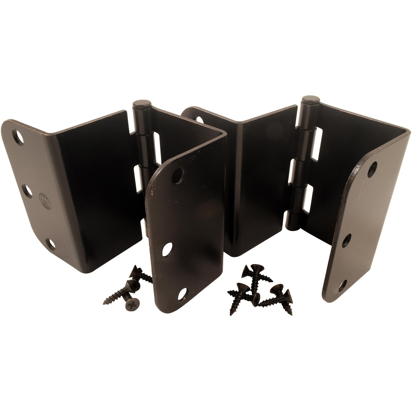 Stone Harbor Hardware Swing Clear Offset Hinge, 3-1/2 Inches, 5/8" Radius Corner, Fits Doors 1-3/8" to 1-3/4" Thick, 2-Pack, Vintage Bronze