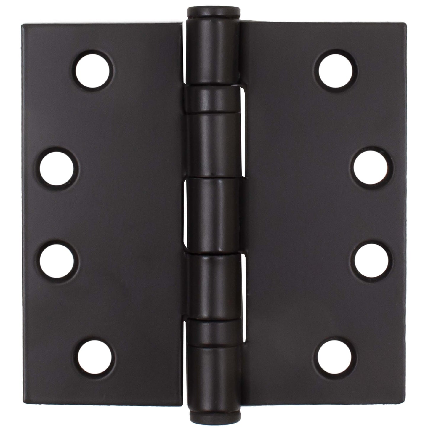 Stone Harbor Hardware Commercial Grade Ball Bearing Hinge, 4 Inches, Square Corner, .129 Gauge, Matte Black