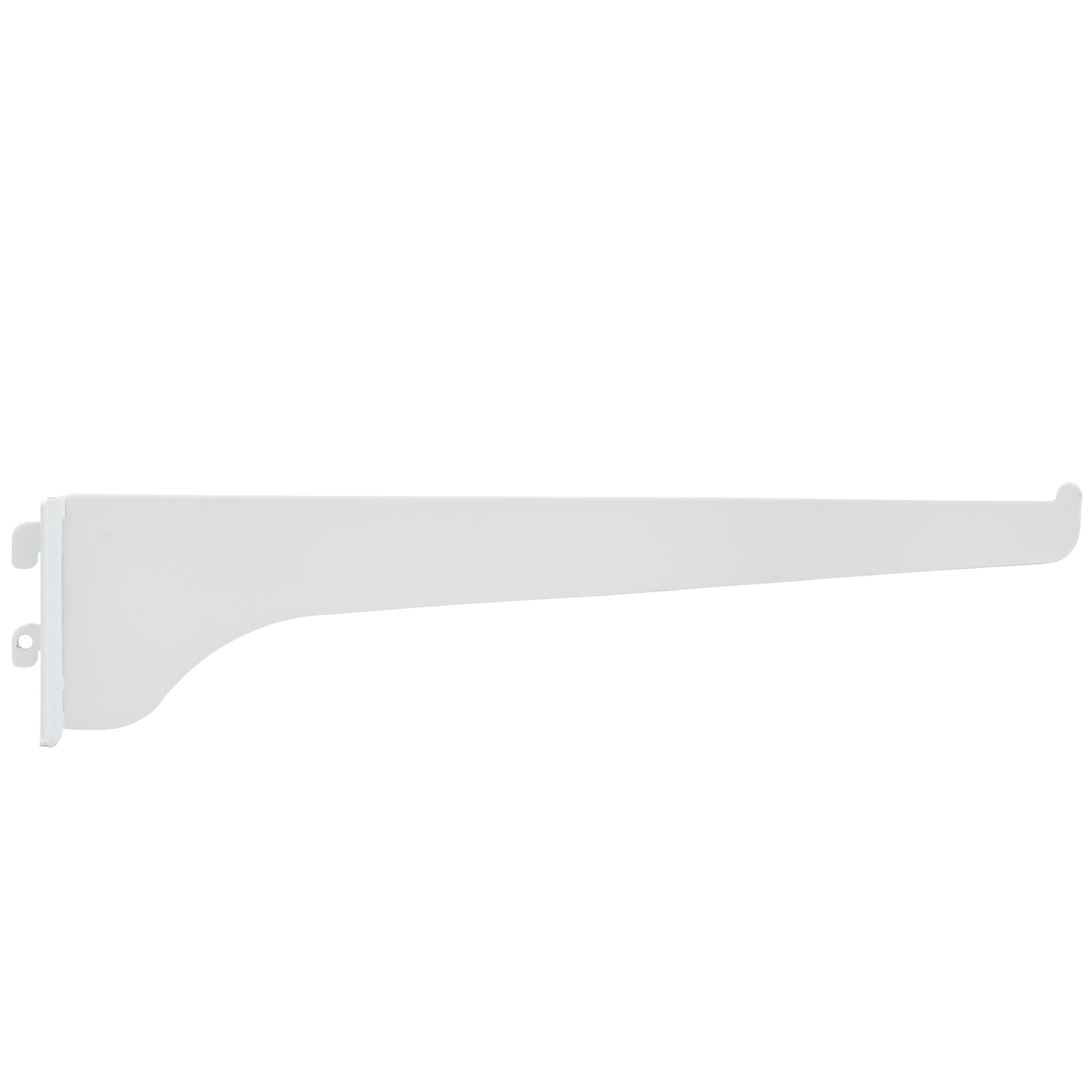 Stone Harbor Hardware Single Track Shelf Bracket, 10 Inches, White
