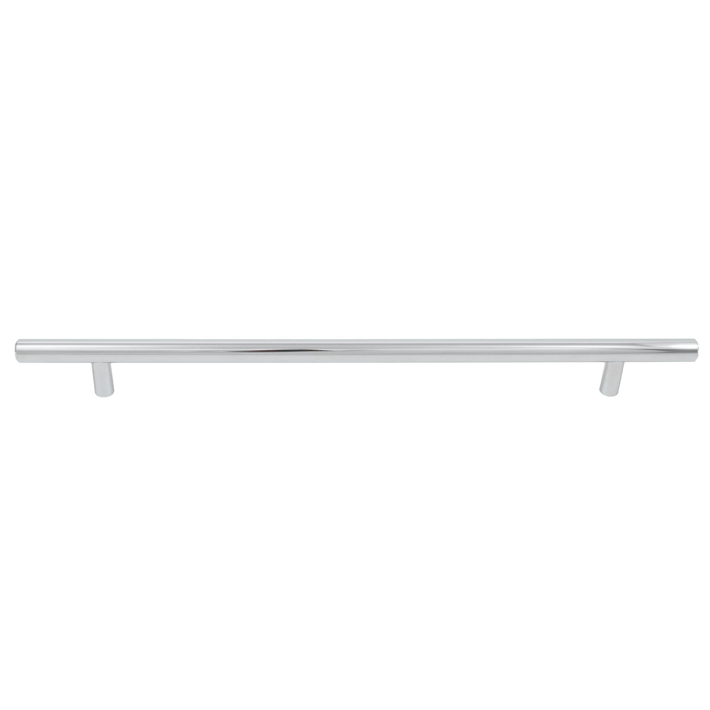 Stone Harbor Hardware Bar Cabinet Pull, 256 Millimeters, 336mm Overall Length, Polished Chrome