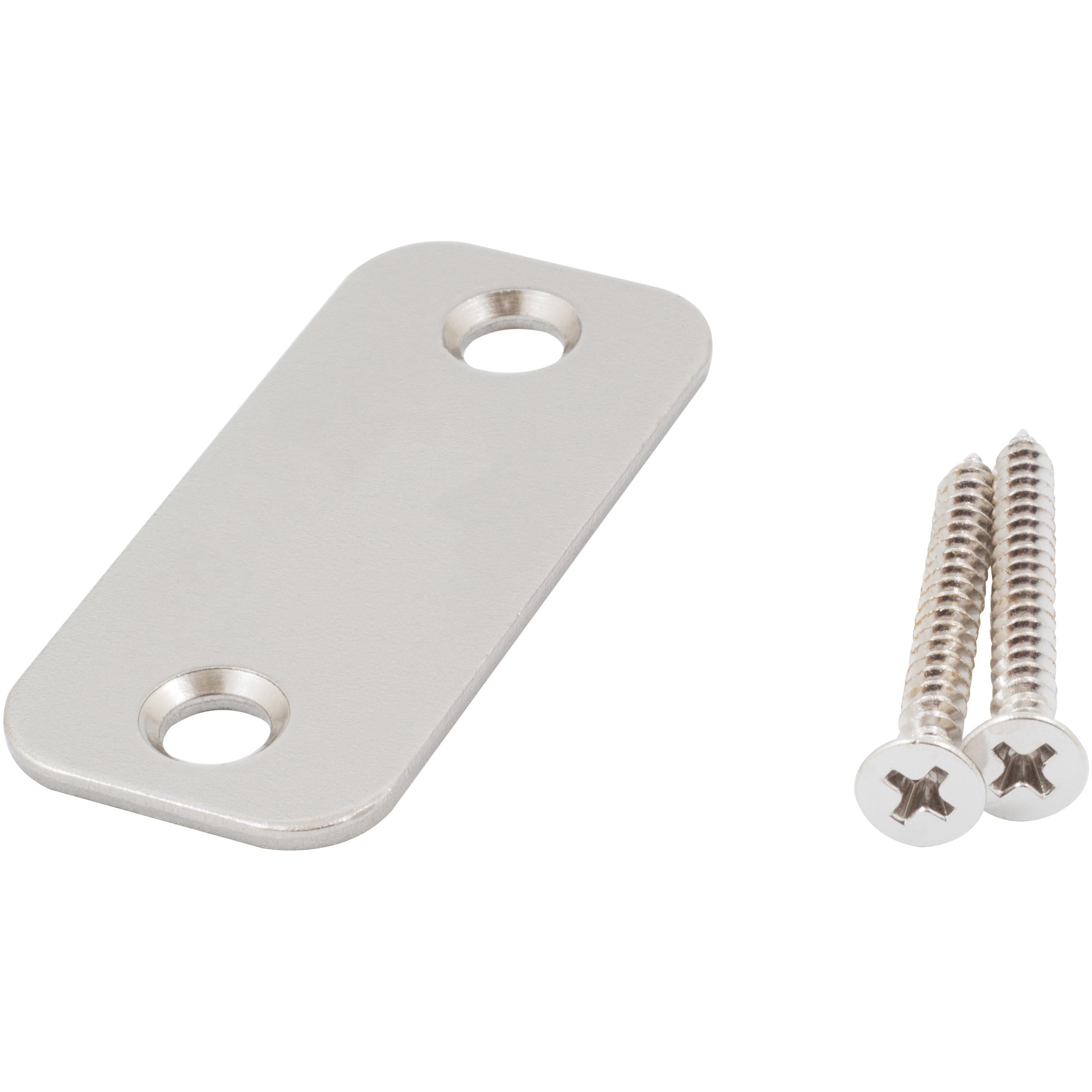Round Corner Blank Strike Plate, 1" x 2-1/4"