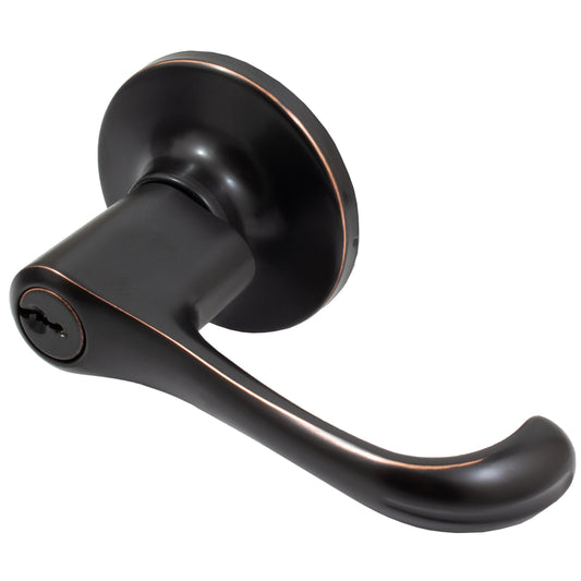 Stone Harbor Hardware Memphis Door Lever, Entry Latch, SC Keyway, Vintage Bronze