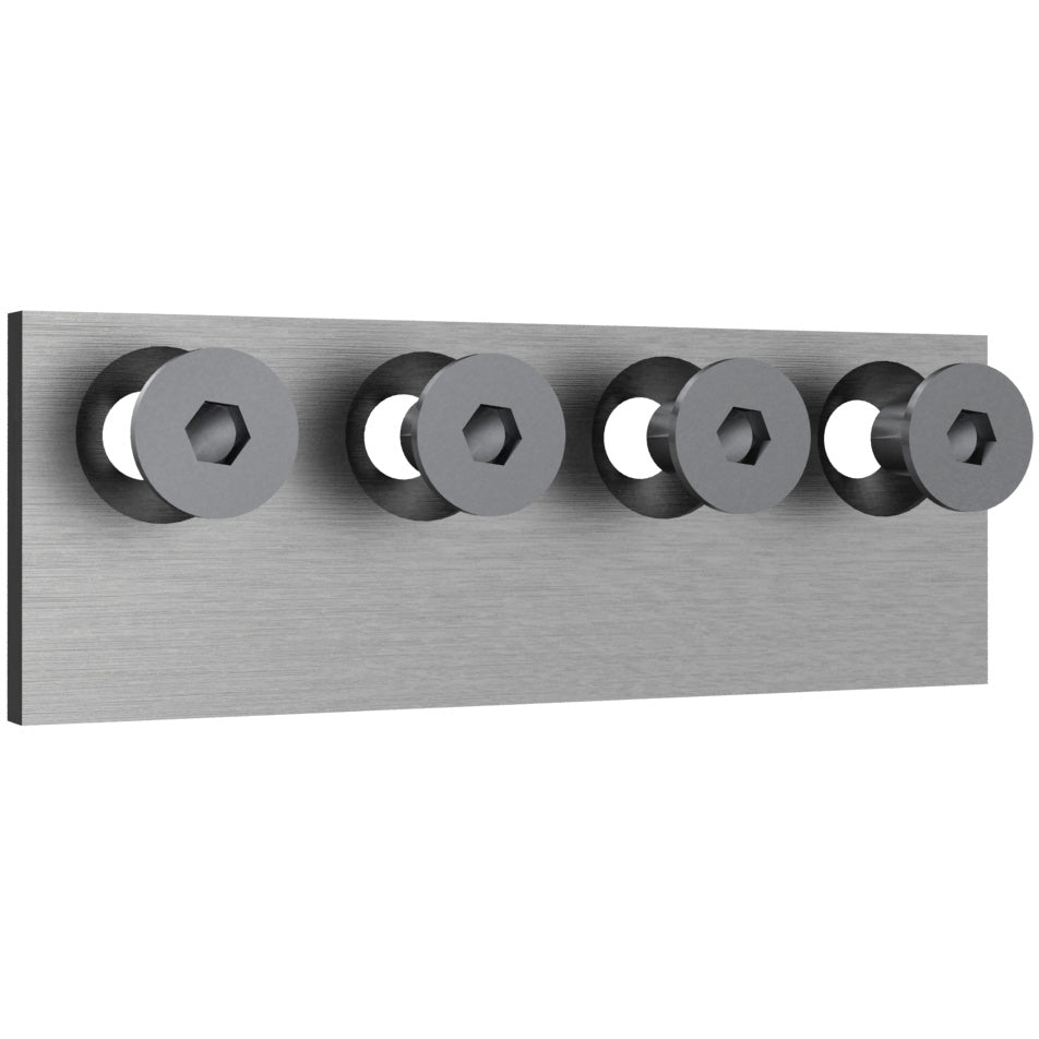 Stone Harbor Hardware Flat Track Connector for Track Extension, Satin Nickel