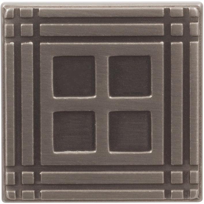 Stone Harbor Hardware Arts & Crafts Square Cabinet Knob, Satin Nickel
