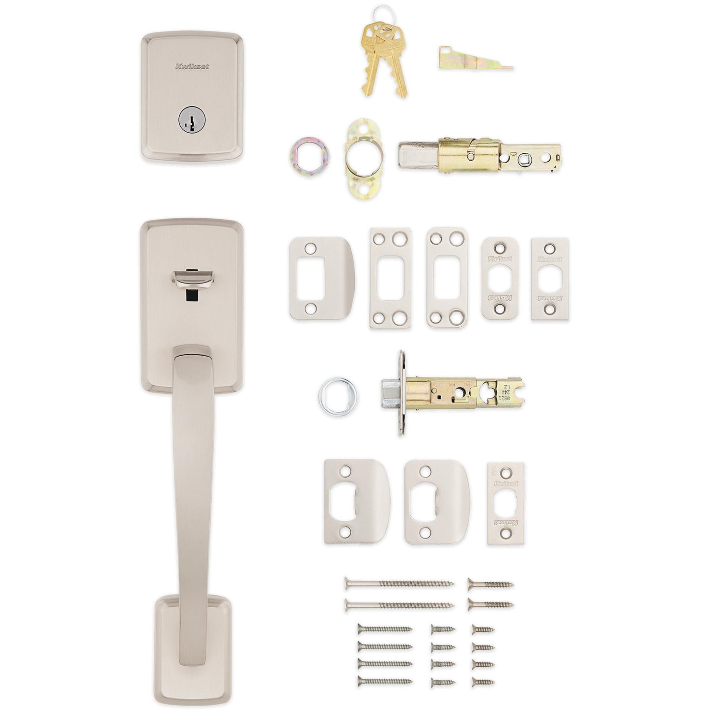 818BFH LIP 15 SMT 6AL STRKP Brentford Handleset for 971 Trims - Satin Nickel