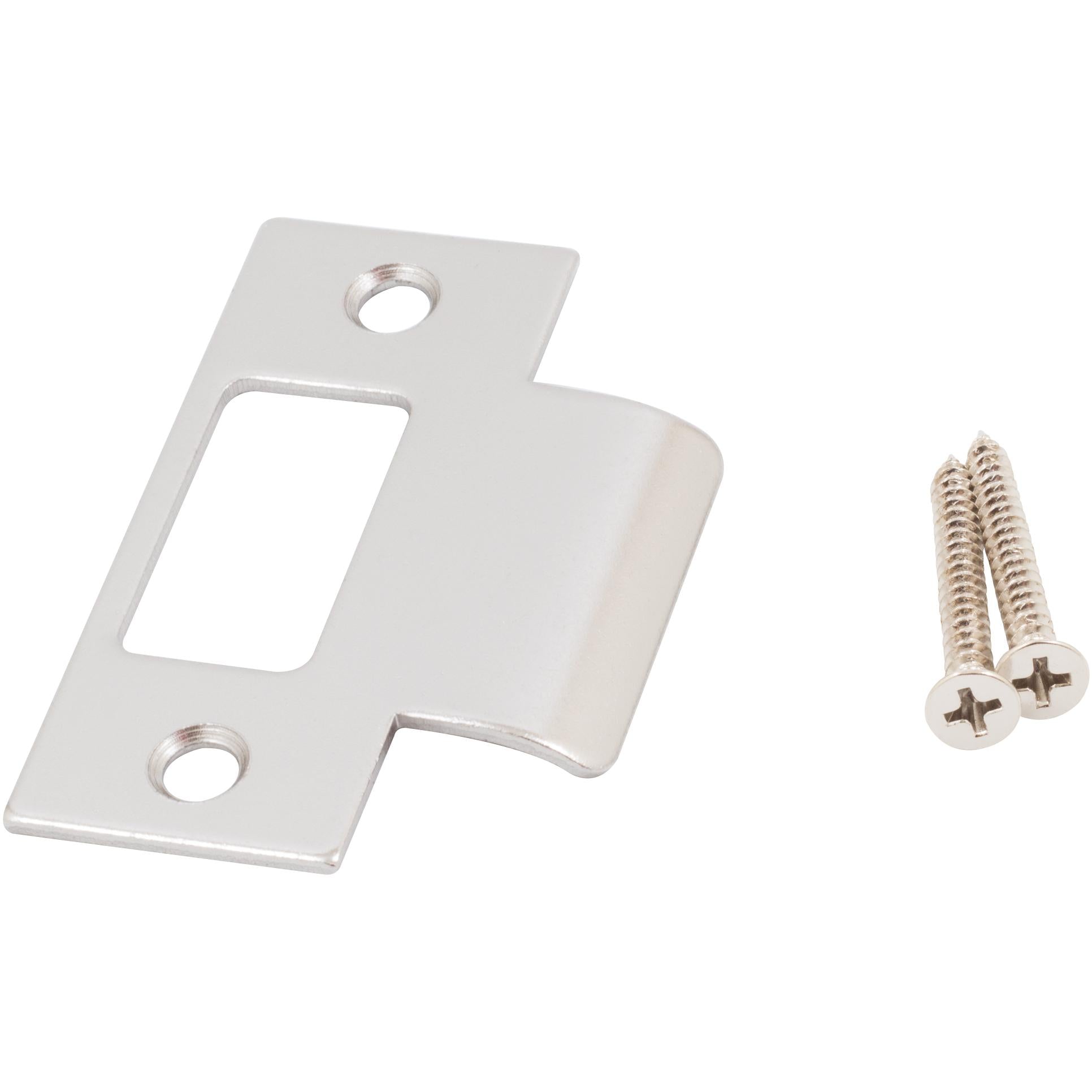 Square Corner T-Strike Plate, 2-3/4 Inches, 2-1/8" Center-to-Center
