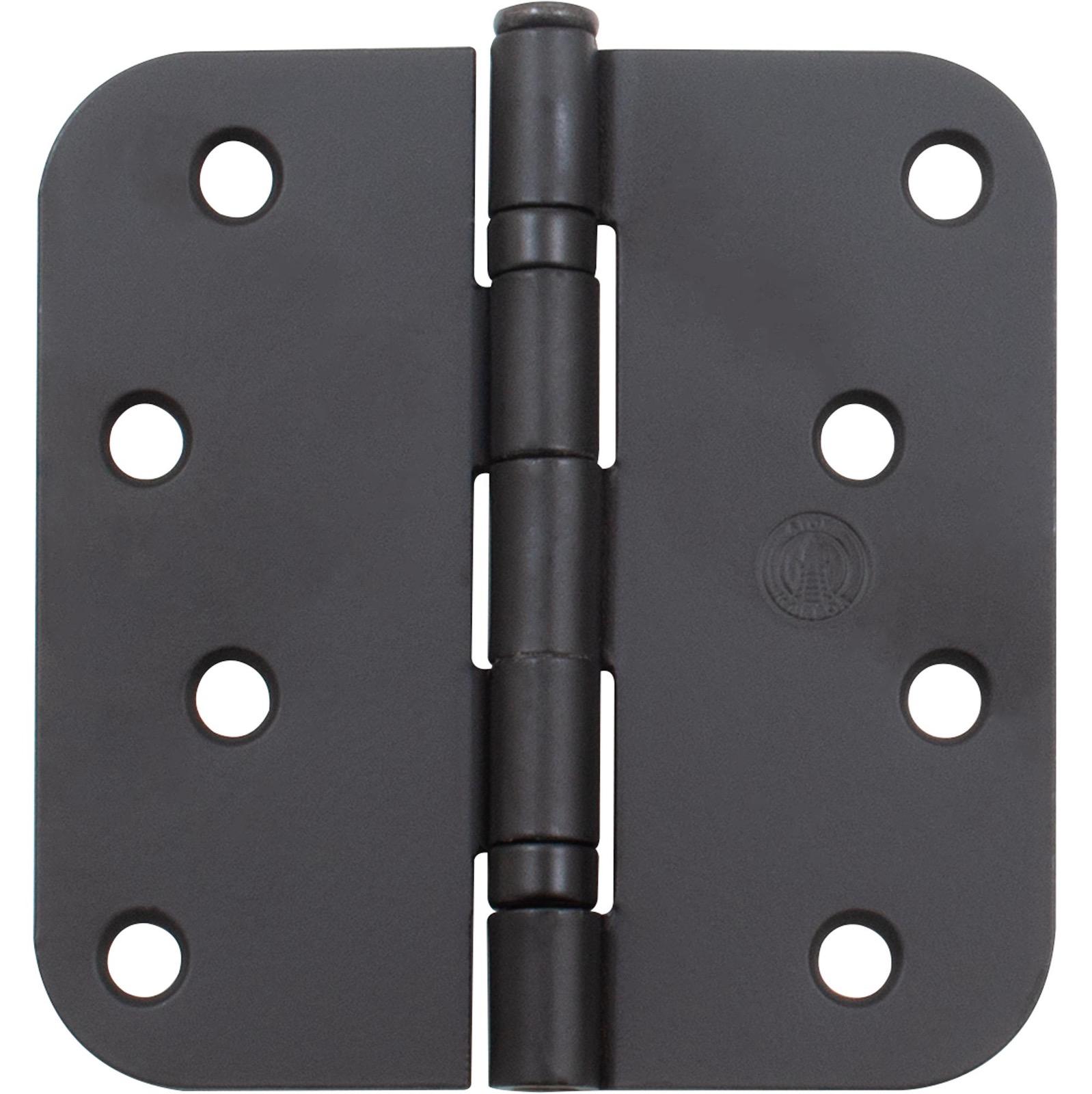 Stone Harbor Hardware Ball Bearing Hinge, 4 Inches, 5/8" Radius Corner, Bulk Pack (100 Each), Matte Black